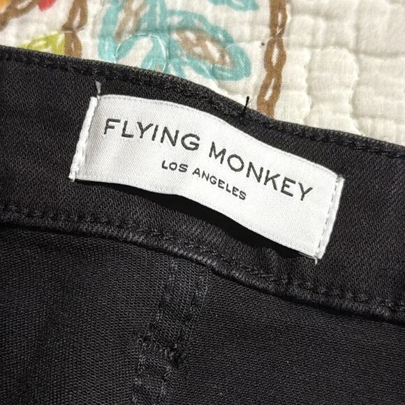Buckle Flying Monkey women’s size 29 jet black mid rise cropped denim jeans nwt - Picture 6 of 13